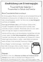 Vorschau - Stundenentwürfe - Erinnerungsglas Bastelvorlage - Trauerarbeit Kinder - Todesfall Schule Familie (Verlust Tod Sterben Trauer) - Seite 1