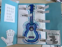 Vorschau - Unterrichtsreihen - Ukulele Lapbook - Kopiervorlage - Deckblatt
