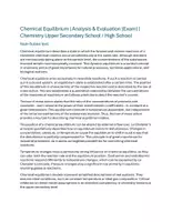 Vorschau - Klassenarbeiten - Chemical Equilibrium | Chemistry Test Upper Secondary - Deckblatt