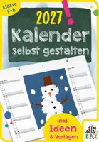 Vorschau - Mal- und Bastelvorlagen - * 2027 * Kalender ausdrucken & selbst gestalten! inkl. Ideen | KUNST Grundschule (A4 quer) - Deckblatt