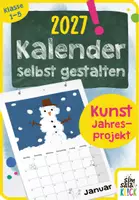 Vorschau - Mal- und Bastelvorlagen - * 2027 * Kalender zum Ausdrucken & selber gestalten | KUNST Grundschule (A4 hoch) - Deckblatt