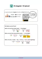 Vorschau - Arbeitsblätter - Materialpaket Spanisch: "El singular / El plural" - Seite 1