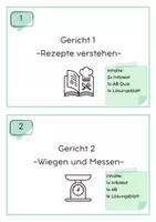 Vorschau - Stationenlernen - Lerntheke Küche Theorie Stationskarten - Seite 1