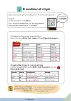 Vorschau - Arbeitsblätter - Materialpaket Spanisch: "El condicional simple" - Seite 1