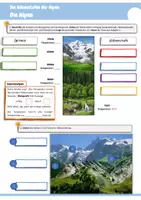 Vorschau - Arbeitsblätter - Die Höhenstufen der Alpen - Höhenstufen & Höhengrenzen (Arbeitsblätter + PowerPoint) - Seite 2