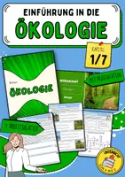 Vorschau - Arbeitsblätter - Einführung in die Ökologie (Ökosystem / Einteilung von Ökosystemen / Biotop und Biozönose / Transferaufgaben / Kreuzworträtsel / Ökologie / Biologie) - Deckblatt