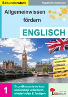 Vorschau - Unterrichtsreihen - Allgemeinwissen fördern Englisch Band 1 | Englisch Sekundarstufe I II Klasse 7–13 | General knowledge, Wortschatz, Übersetzung, Klassenarbeiten, Domino | Arbeitsblätter Freiarbeit Kopiervorlagen mit Lösungen - Deckblatt