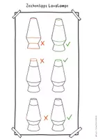 Vorschau - Mal- und Bastelvorlagen - Fantasievolle Lavalampen Zeichnen, Zeichnen lernen, Schattierungen - Seite 3
