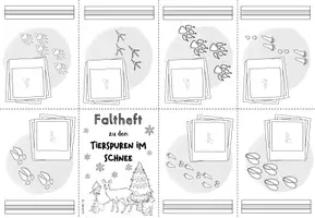 Vorschau - Arbeitsblätter - Tiere im Winter: Tierspuren im Schnee (Arbeitsblatt, Faltheft & Tafelmaterial) - Seite 2