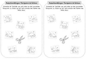 Vorschau - Arbeitsblätter - Tiere im Winter: Tierspuren im Schnee (Arbeitsblatt, Faltheft & Tafelmaterial) - Seite 3