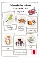 Vorschau - Merkblätter - Picture/Word Cards (Playway 4) - Materialpaket - Seite 1