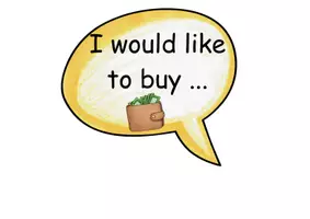 Vorschau - Poster - Speech bubbles Verkaufsdialog: Thema Kleidung / Clothes - Seite 1