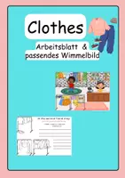 Vorschau - Arbeitsblätter - Englisch: Clothes / Kleidung: Wimmelbild & passendes Arbeitsblatt - Deckblatt
