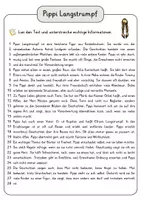 Vorschau - Arbeitsblätter - Pippi Langstrumpf Lesetext mit Fragen + Lösungen Leseverstehen Wortspeicher didaktische Reserve Lesen Leseverständnis - Seite 3