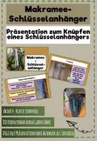 Vorschau - Mal- und Bastelvorlagen - Makramee-Schlüsselanhänger, Knüpfen - Deckblatt