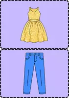 Vorschau - Präsentationen/Tafelbilder - Englisch Flashcards Thema: clothes / Kleidung - Seite 1