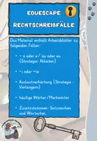 Vorschau - Arbeitsblätter - Escape Room Deutsch – Rechtschreibfälle spielerisch üben (EduEscape) - Seite 1
