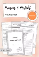 Vorschau - Arbeitsblätter - Übungsheft: Präsens - Perfekt / Gegenwart - Vergangenheit (3. & 4. Klasse) - Deckblatt