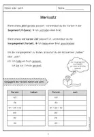Vorschau - Arbeitsblätter - Übungsheft: Präsens - Perfekt / Gegenwart - Vergangenheit (3. & 4. Klasse) - Seite 2