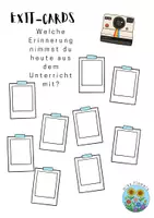 Vorschau - Anderer Materialtyp - Reflexionskarten / Schülerreflexion - Deckblatt