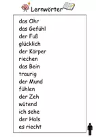 Vorschau - Arbeitsblätter - 6 Lernwörter-Listen mit je 15 Lernwörtern / Ausdrücken zur Übung der Rechtschreibung - Seite 1