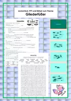 Vorschau - Arbeitsblätter - Gliederfüßer - Lückentext, PPT und Rätsel - Deckblatt