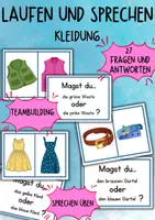 Vorschau - Bildkarten - DaZ / DaF / Deutsch Grundschule - Sprechen - Kleidung - Teambuilding - Kennenlernen - Ritual - sofort einsetzbar - Deckblatt