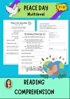 Vista previa - Hojas de trabajo - 🕊️ PEACE DAY - Reading Comprehension (1º–6º Primaria) - Portada