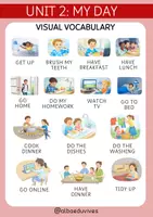 Vista previa - Unidades / Secuencias / Situaciones de Aprendizaje - Grammar 4 (Unit 2 : My day) - página 1