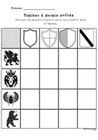 Aperçu - Feuilles d'exercices - Tableau à double entrée GS — les blasons - Page de couverture
