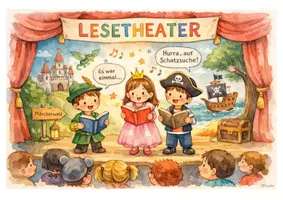 Vorschau - Arbeitsblätter - Vorlesetheater (Tafelmaterial und diff. Texte) - Seite 1