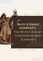 Vorschau - Arbeitsblätter - Materialpaket:Recht & Gesetz KOMPLETT: Von Werten bis zum Urteil (Differenziert & Inklusiv) - Deckblatt