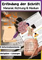 Vorschau - Arbeitsblätter - Erfindung der Schrift: Hochkulturen & Geschichte - Deckblatt