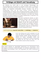 Vorschau - Arbeitsblätter - Erfindung der Schrift: Hochkulturen & Geschichte - Seite 1