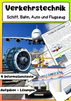 Vorschau - Arbeitsblätter - Verkehrstechnik: Schiff, Bahn, Auto und Flugzeug - Deckblatt