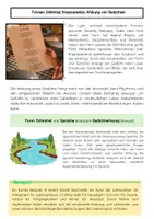 Vorschau - Arbeitsblätter - Lyrik verstehen: Gedichte, Stilmittel, Interpretatio - Seite 2