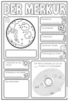 Vorschau - Arbeitsblätter - Sonnensystem und Planeten – Steckbriefe zu allen 8 Planeten | Arbeitsblätter 4.–5. Klasse - Seite 1