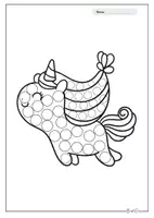 Vorschau - Arbeitsblätter - Kostenlos - Dot Marker Einhorn & Dot painting - Seite 3