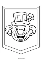 Vorschau - Mal- und Bastelvorlagen - 🎉 Fasching/Karneval-Wimpelkette mit lustigen Clowns – inklusive 4 Schriftzügen 🎉 - Seite 2