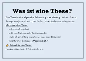 Vorschau - Poster - Argumente schrittweise aufbauen - Bildkarten (Deutsch 7-10) - Seite 1