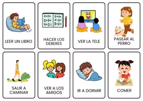 Vista previa - Tarjetas / Manipulativos - FICHAS RUTINAS CASTELLANO - página 1