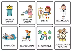 Vista previa - Tarjetas / Manipulativos - FICHAS RUTINAS CASTELLANO - página 3