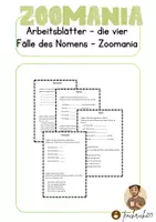 Vorschau - Arbeitsblätter - Arbeitsblätter - Die vier Fälle des Nomens - Zoomania - Deckblatt