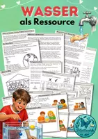 Vorschau - Arbeitsblätter - Wasser: Arbeitsblätter zu Aggregatszuständen, Wasserkreislauf, Auftrieb usw. - Deckblatt