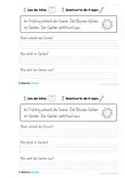 Vorschau - Arbeitsblätter - Mini-Heft: Lesetexte Frühling mit Fragen (1. & 2. Klasse) - Seite 2
