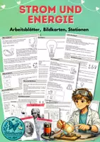 Vorschau - Arbeitsblätter - Strom und Energie Arbeitsblätter, Stationen, Bilder - Deckblatt