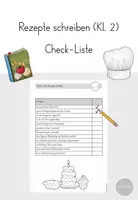 Vorschau - Arbeitsblätter - Rezepte schreiben - Check-Liste Klasse 2 - Deckblatt