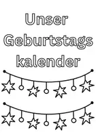 Vorschau - Mal- und Bastelvorlagen - Geburtstags Cupcake/Muffin- Geburtagskalender für die Klasse - Seite 1
