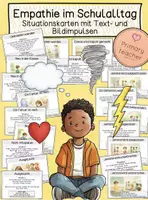 Vorschau - Unterrichtsreihen - Empathie im Schulalltag - Situationskarten mit Text- und Bildimpulsen - Deckblatt