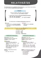 Vorschau - Arbeitsblätter - Grammatik Deutsch: Relativsätze A2–B1 mit Lösungen - Deckblatt